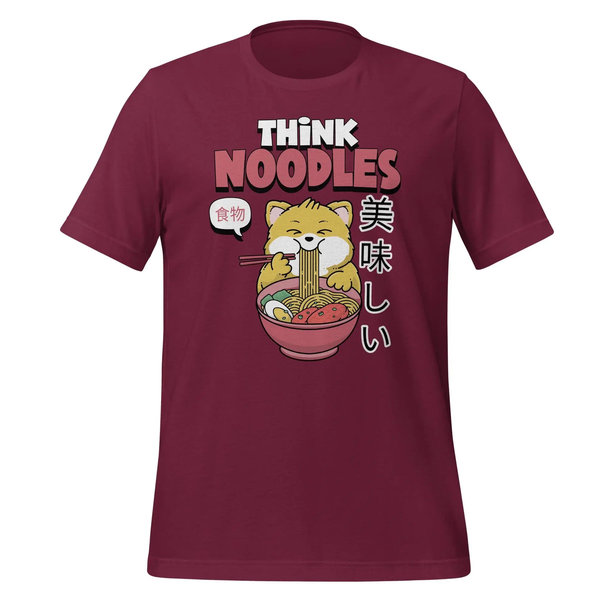 Think Noodles Cat Unisex t-shirt by BC Ink Works - BC Ink Works