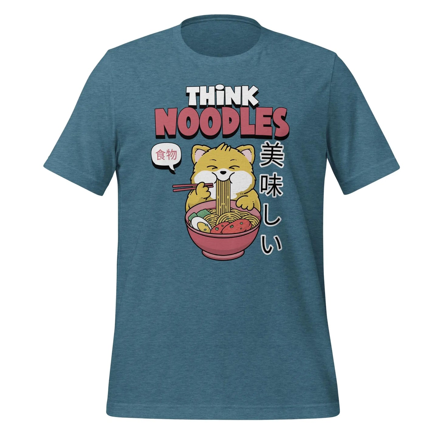 Think Noodles Cat Unisex t-shirt by BC Ink Works - BC Ink Works