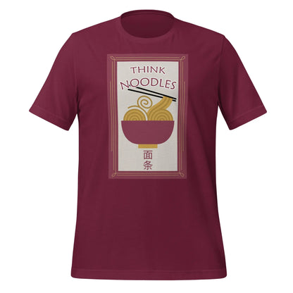 Think Noodles Menu Unisex t-shirt by BC Ink Works - BC Ink Works