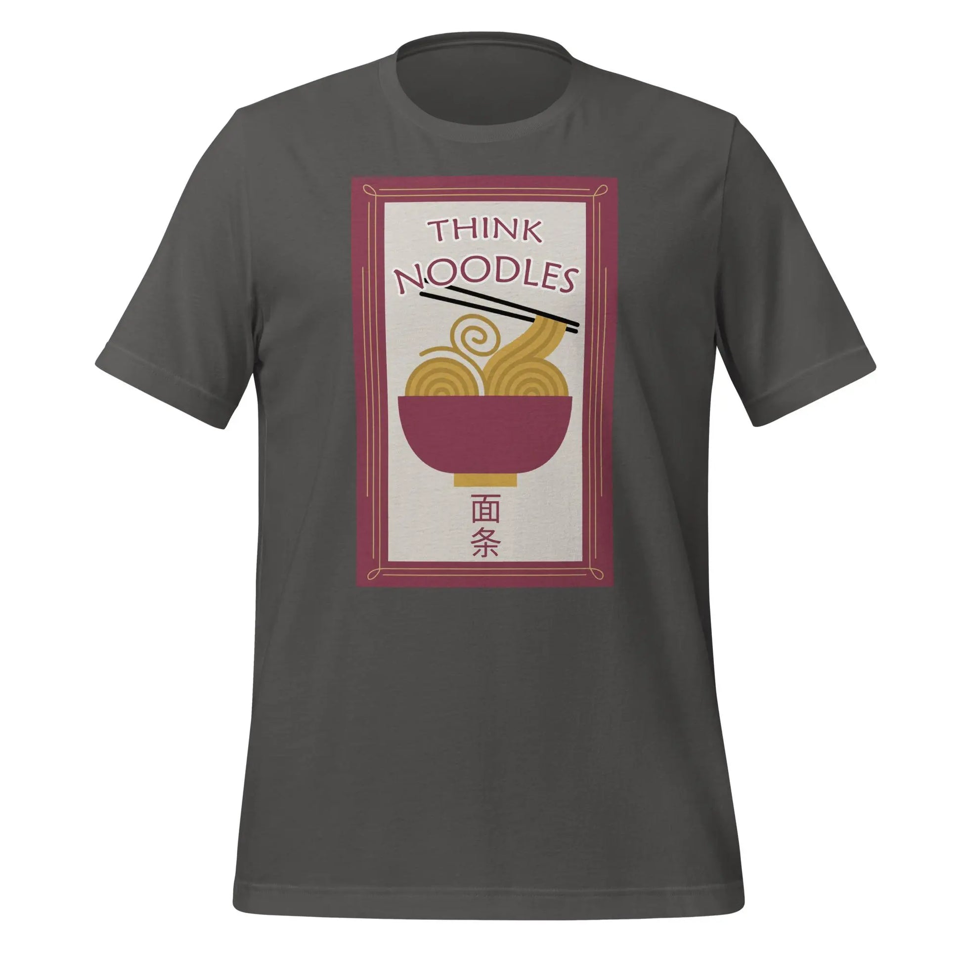 Think Noodles Menu Unisex t-shirt by BC Ink Works - BC Ink Works